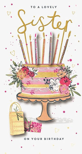 Picture of TO A LOVELY SISTER BIRTHDAY CARD